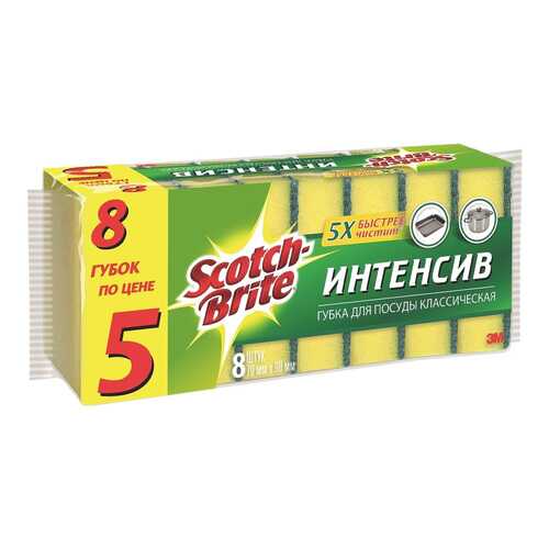 Губка для посуды Scotch-Brite классическая 8 шт. в Мосхозторг