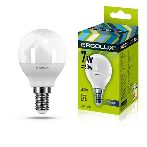 Лампа светодиодная ERGOLUX 12142 LED-G45-7W-E14-3K в Мосхозторг