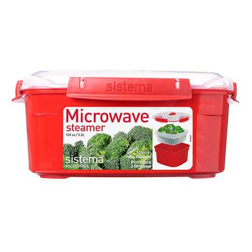 Контейнер Sistema Large Microwave Steamer 3.2л красный (1103) в Мосхозторг